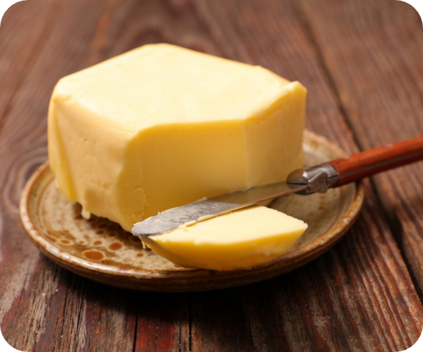 自然の恵み農園で販売されているバターの写真